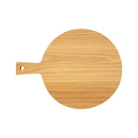 Interiors by Premier Round Oak Wood Paddle Chopping Board