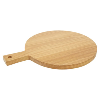 Interiors by Premier Round Oak Wood Paddle Chopping Board