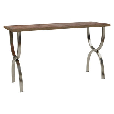 Interiors by Premier Rustic Wood Top Console Table,  Rectangular Console Table, Wood and Metal Console Table, Wood Console Table