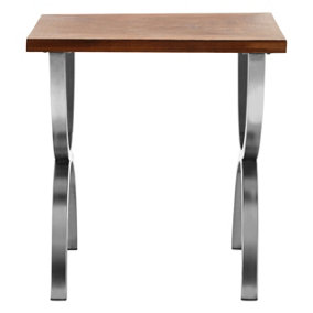 Interiors by Premier Rustic Wood Top Side Table, Modern Rectangular Side Table, Wood and Metal End Table, Wooden Side Table