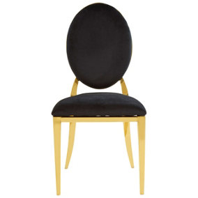 Interiors by Premier Sarita Stackable Gold Finish Dining Chair
