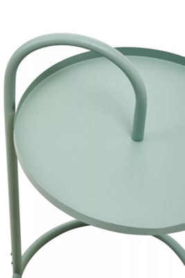 Interiors By Premier Secured Design Green Hanging Top Side Table, Space Saving And Functional Lounge Table, Side Table By Couch