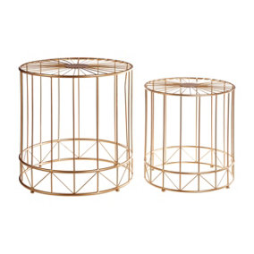 Interiors by Premier Set Of 2 Lexi Round Side Tables