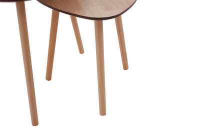 Interiors by Premier Set of 2 Nesting Tables, Wood Nest of Tables With Three Legs, Sleek And Sturdy Side Tables For Living Room