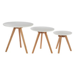 Interiors by Premier Set Of 3 Side Tables With Tapered Legs