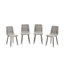 Interiors by Premier Set of 4 Grey Dining Chairs, High Quality Kitchen Chair, Back Support Fabric Chair, Easy to Clean Chair