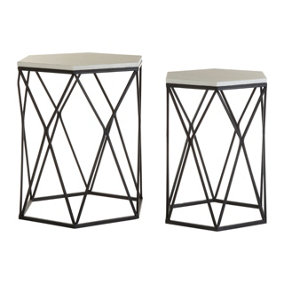 Interiors by Premier Set Of Two Arcana Hexagonal Side Tables