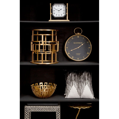 Interiors By Premier Set Of Two Gold Metal Round Side Tables,Nesting Side Tables,Small Bedside Tables,Distinctive Accent Tables