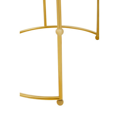 Interiors By Premier Set Of Two Gold Metal Tables,Accent Tables With Astronomical Circle Design,Small Side Tables For Lounge Room