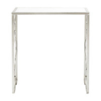 Interiors by Premier Set Of Two Merlin Silver Leaf Side Tables