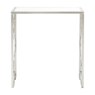 Interiors by Premier Set Of Two Merlin Silver Leaf Side Tables