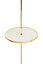 Interiors by Premier Shiny Brass Tapered Table Lamp, Easy-to-Use Switch Besides Lamp, Space-Saver Lounge Room Lamp
