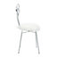 Interiors by Premier Silver Bow Faux Chair, Backrest Indoor Chair, Easy to Clean Decor Fur Chair