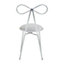 Interiors by Premier Silver Bow Velvet Chair, Backrest Indoor Velvet Chair, Easy to Clean Decor Velvet Chair