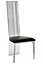 Interiors by Premier Silver Finish Dining Chair, Backrest Velvet Office Chair, High Back Dining Chair with Silver Frame