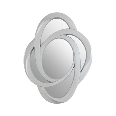 Interiors by Premier Silver Finish Elliptical Design Wall Mirror