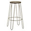 Interiors by Premier Silver Finish Metal Bar Stool, Hairpin Stool for Kitchen Counter, Versatile Breakfast Stool for Home