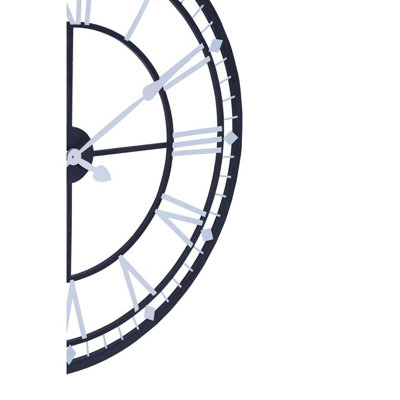 Interiors by Premier Skeletal Wall Clock With Black Finish Frame