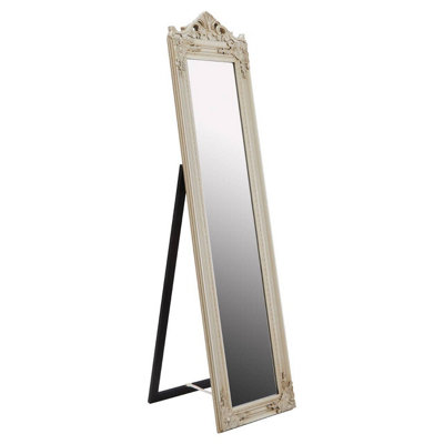 Interiors By Premier Sleek Champagne Floor Mirror Versatile Large Free Standing Mirror, Functional Full Length Floor Mirror