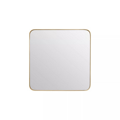 Interiors by Premier Small Gold Finish Square Wall Mirror