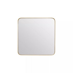 Interiors by Premier Small Gold Finish Square Wall Mirror