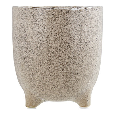 Interiors by Premier Small Planter, Stoneware Plant Pot with Subtle Speckled Finish, Modern Indoor/Outdoor Raised Planter for Home