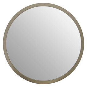Interiors by Premier Small Round Wall Mirror With Silver Frame