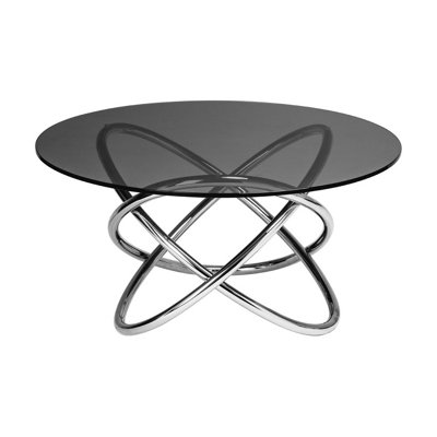 Interiors by Premier Smoked Glass Top End Table