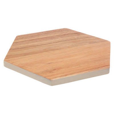 Interiors by Premier Socorro Hexagonal White Edge Chopping Board