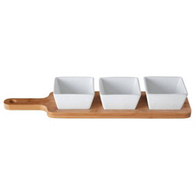 Interiors by Premier Soiree Serving Board with White Dishes
