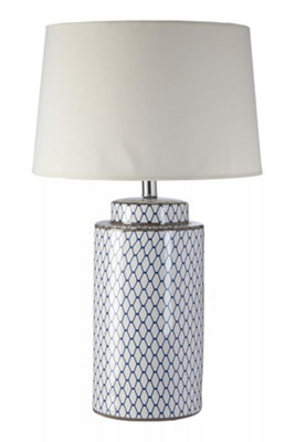 Interiors by Premier Sorino Ceramic Table Lamp And Cream Shade