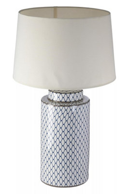 Interiors by Premier Sorino Ceramic Table Lamp And Cream Shade