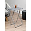Interiors by Premier Space Saving Folding Table With Grey Top, Stylish Grey Top Side Table, Strong And Sturdy Living Room Table