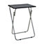 Interiors by Premier Space Saving Folding Table With Sand Black Top, Stylish Side Tables For Living Room, Durable Coffee Table