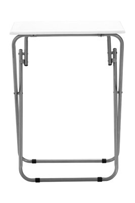 Interiors by Premier Space Saving Folding Table With White Top, Stylish Side Tables For Living Room, Sturdy Coffee Table