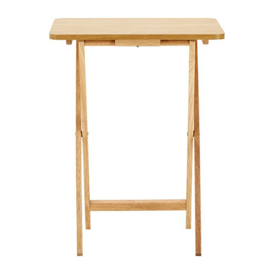 Interiors by Premier Space Saving Veneer Top Snack Table With White Top, Stylish Side Tables For Living Room, Coffee Table
