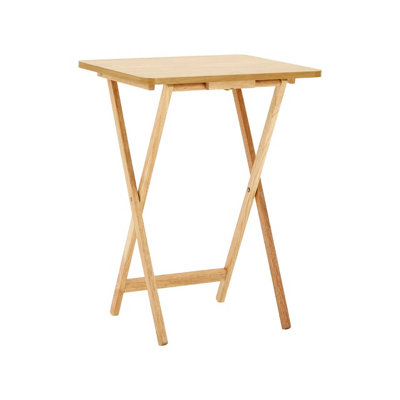 Interiors by Premier Space Saving Veneer Top Snack Table With White Top, Stylish Side Tables For Living Room, Coffee Table