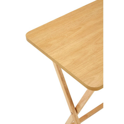 Interiors by Premier Space Saving Veneer Top Snack Table With White Top, Stylish Side Tables For Living Room, Coffee Table