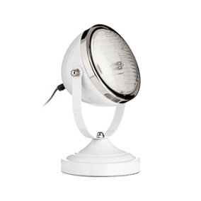 Interiors by Premier Spot White and Chrome Table Lamp