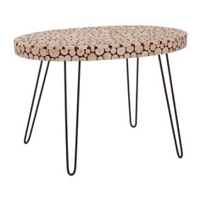 Interiors By Premier Stable And Durable Oval Table, Oval Design Table With Hairpin Legs, Easy To Maintain Cocktail Round Table