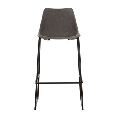 Interiors By Premier Stable Ash Bar Stool With Black Legs, Sleek Design Kitchen Stool, Elevated And Contemporary Bar Stool