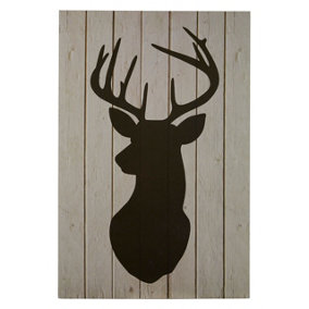 Interiors by Premier Stag Silhouette Wall Plaque