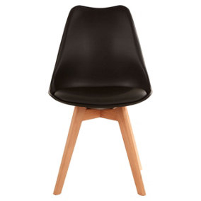 Interiors by Premier Stockholm Black Chair with Cushion