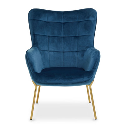 B&q green outlet velvet chair