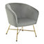 Interiors by Premier Stockholm Grey Chair with Metal Frame