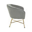 Interiors by Premier Stockholm Grey Chair with Metal Frame