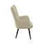 Interiors by Premier Stockholm Natural Fabric Armchair, High Back Armchair, Easy to Maintain Bucket Chair
