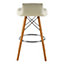 Interiors by Premier Stockholm White Leather Effect Bar Stool