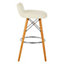 Interiors by Premier Stockholm White Leather Effect Seat Bar Stool