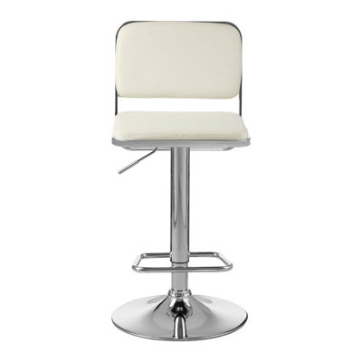Interiors by Premier Stockholm White Seat / Chrome Base Bar Stool DIY at B&Q